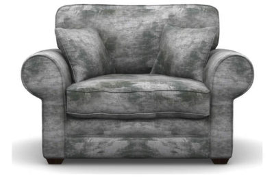 Heart of House Chedworth Shimmer Fabric Cuddle Chair -Silver